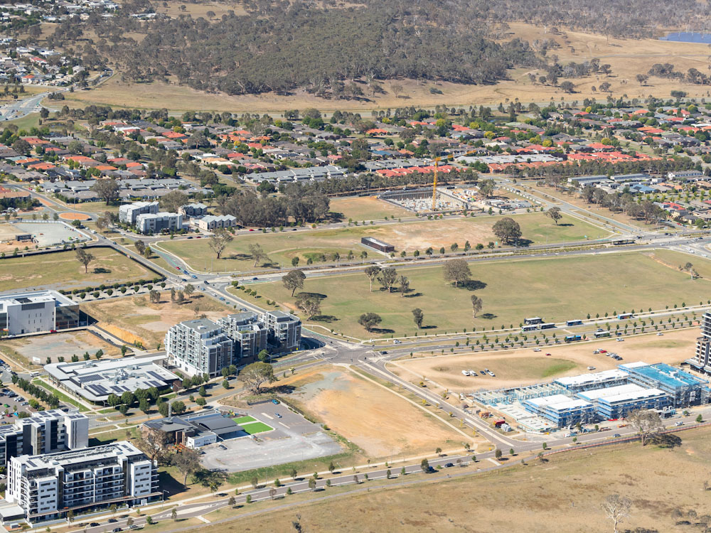 Aerial shot of Gungahlin Town Centre East site