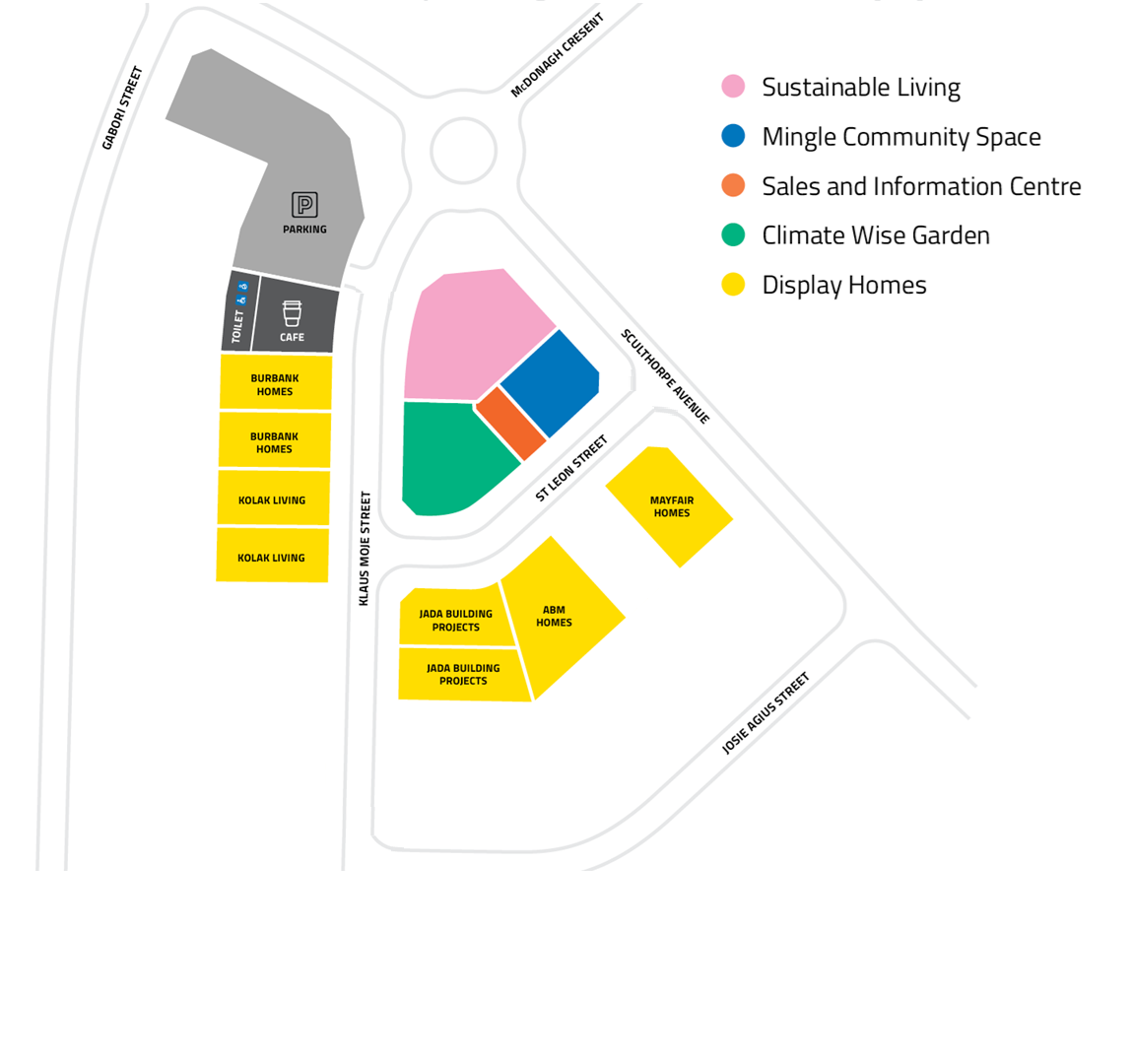 Map of builders in Display Village