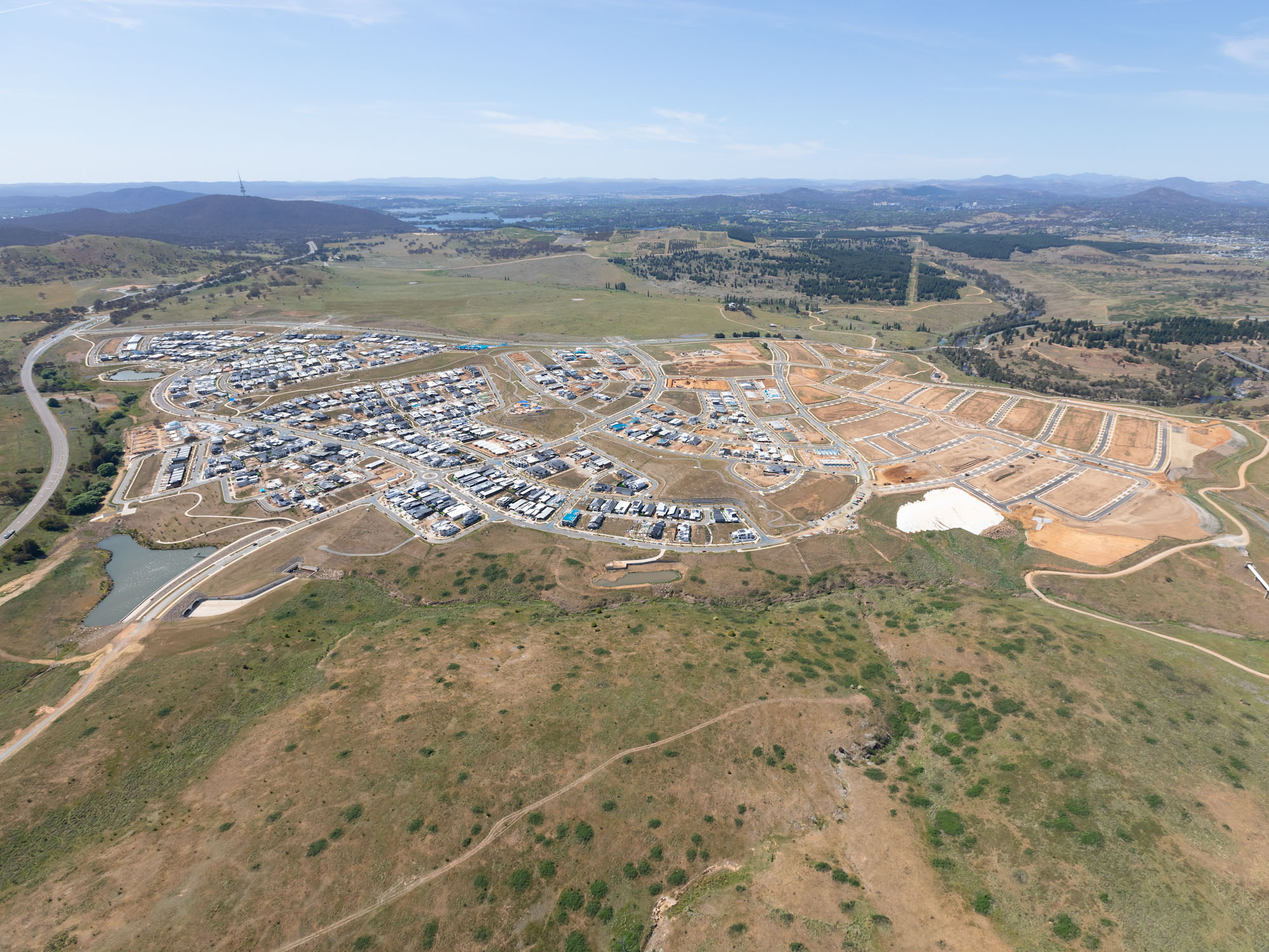 Aerial view of Whitlam Hills