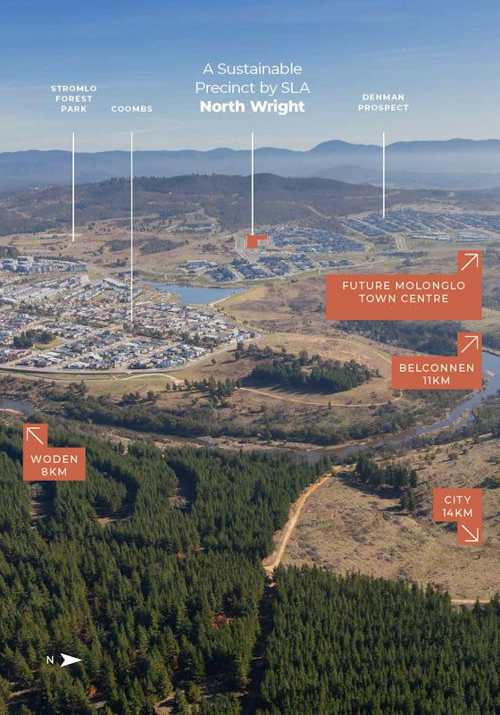 Aerial view of Molonglo Valley