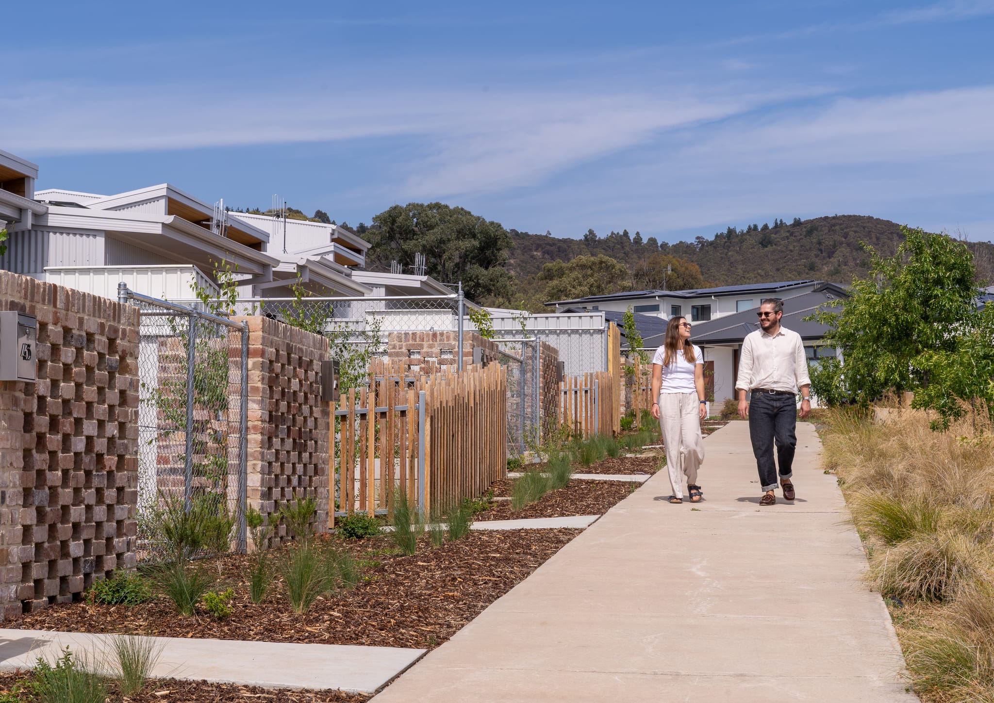 People walking on footpath