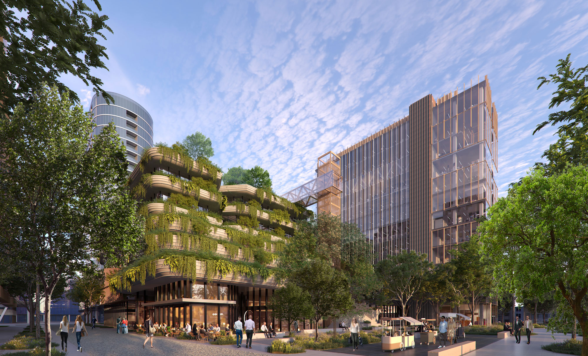 Render of Woden Village proposed building